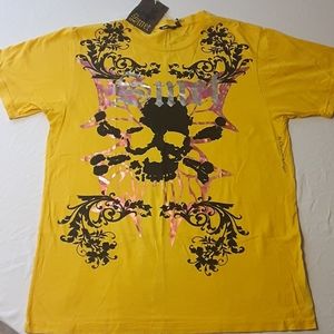 Brand New SMET "Butterfly Skull" T-Shirt by Christian Audigier XXL
